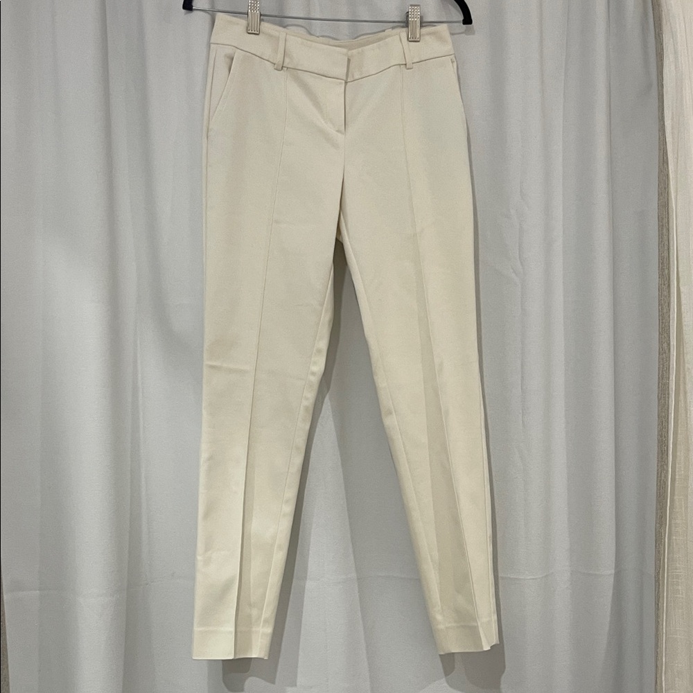 St. John Cream Ankle Pants